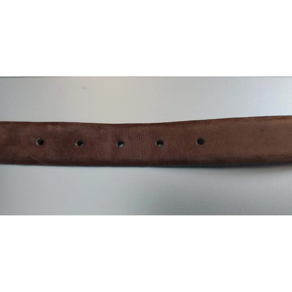 USA Leather CROOKHORN Brown Suede Belt 40 31105 Dress Buck Quiet Luxury Academia